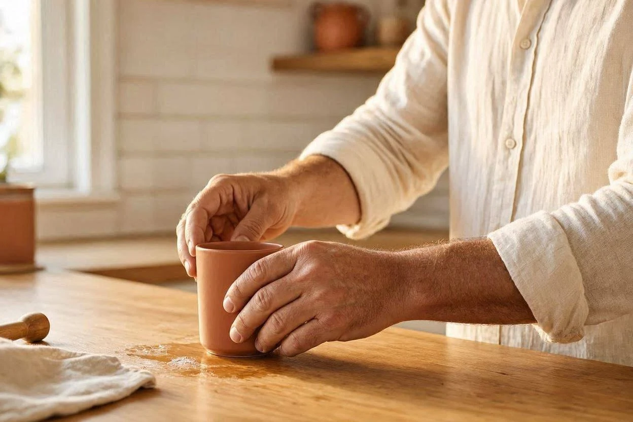 Man preparing a drink in the kitchen